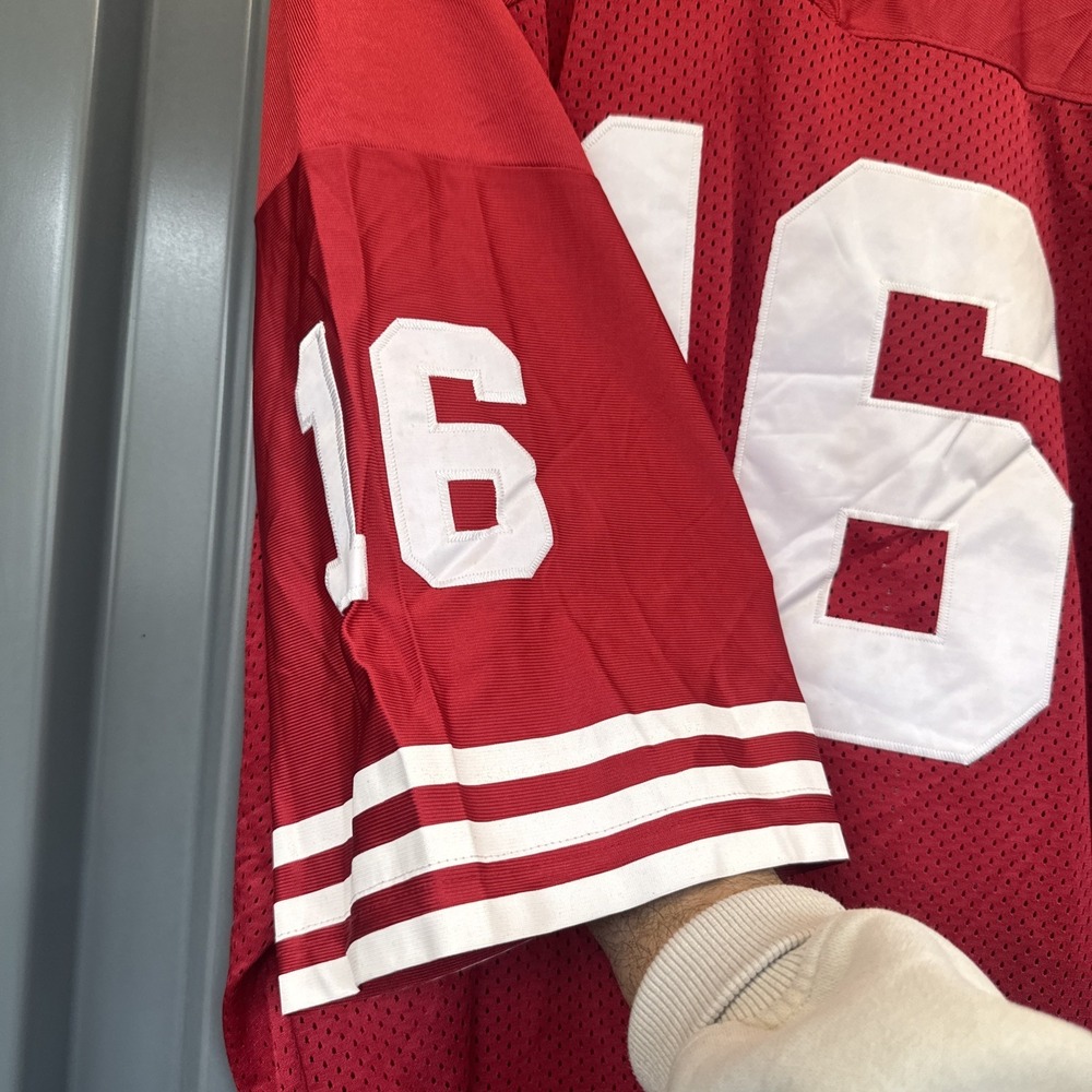 JOE MONTANA MITCHELL AND NESS THROWBACK 1989 STITCHED JERSEY SZ 60 - Picture 7 of 12